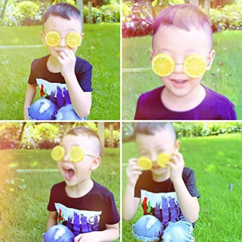 NEW TINTON LIFE 2PCS Creative Unisex Lemon Shaped Eyeglasses Photography Props